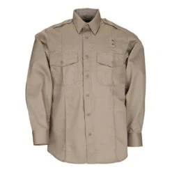 Men's 5.11 Long Sleeve Twill PDU Class A Shirts Tan~1