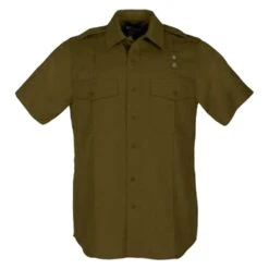 Men's 5.11 Short Sleeve Taclite PDU Class A Shirts Brown~1