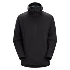 Men's Arc'teryx LEAF Delta AR 1/2 Zip Hoodie Black