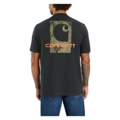 Men's Carhartt Loose Fit Heavyweight Camo Logo Graphic T-Shirt Black