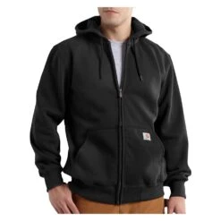 Men's Carhartt Paxton Heavyweight Front Zip Hoodie Black