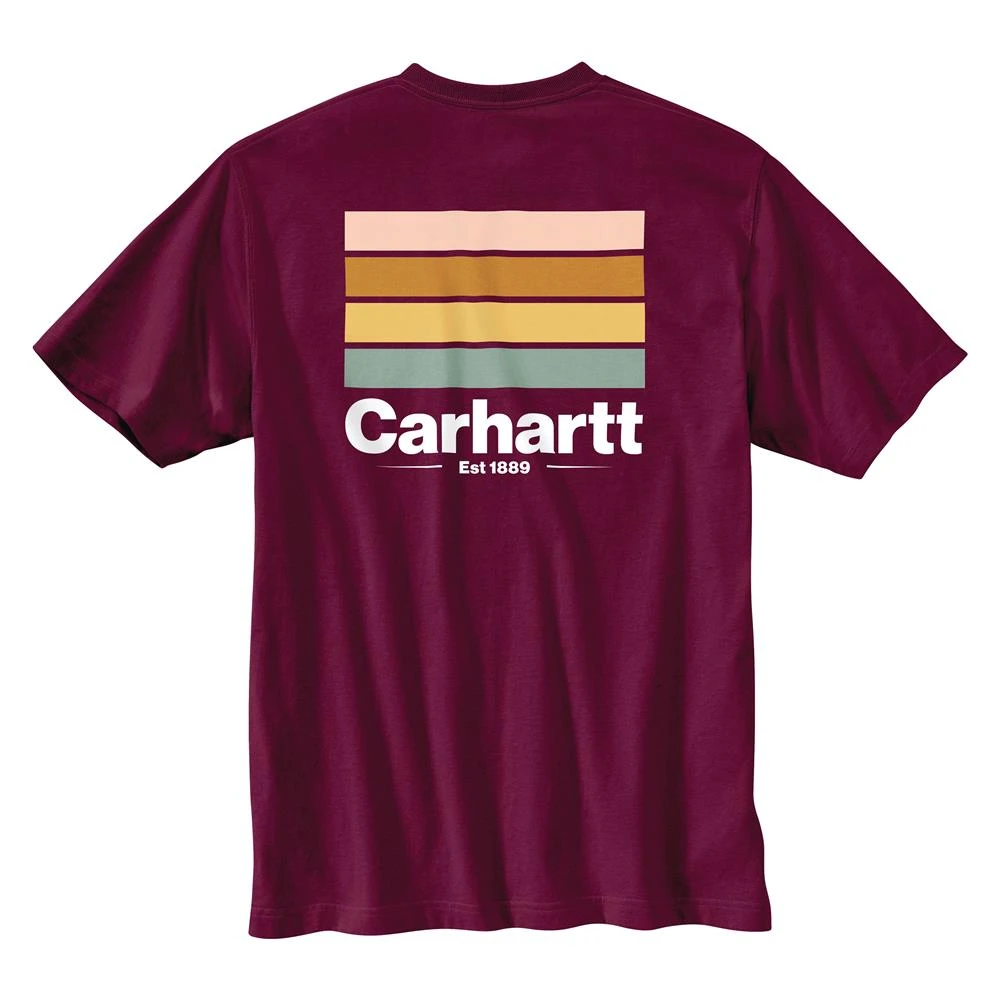Men's Carhartt Relaxed Fit Heavyweight Pocket Line Graphic T-Shirt Port