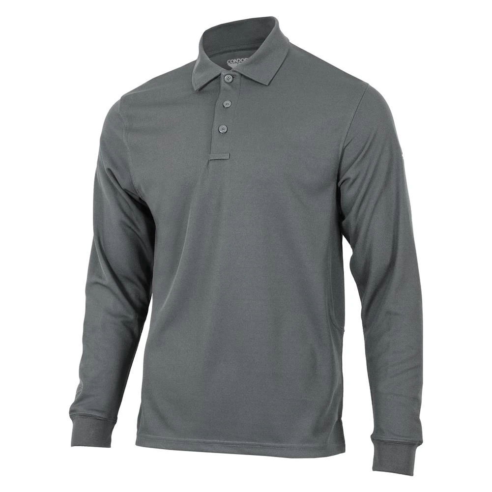 Men's Condor Performance Long Sleeve Polo Graphite