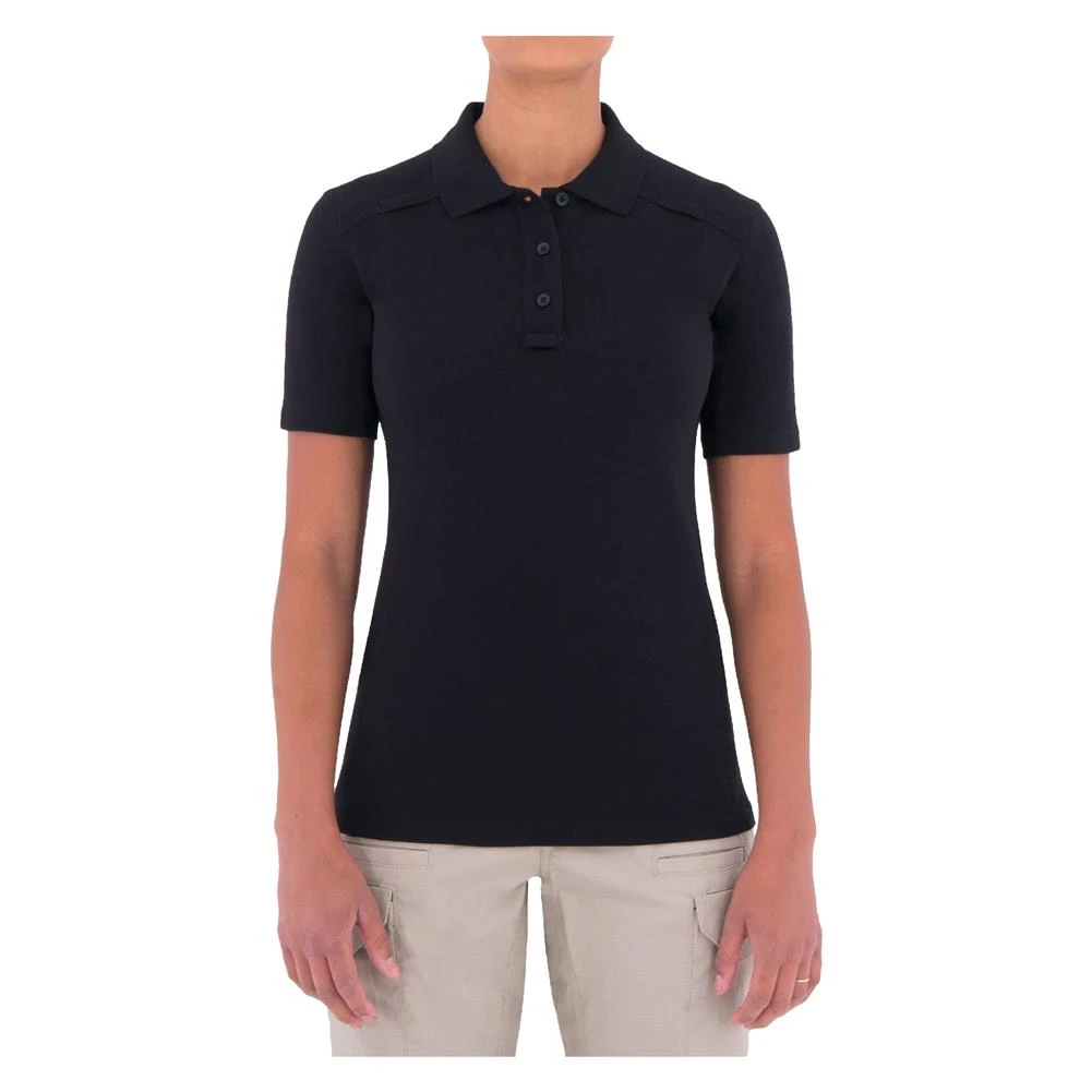 Women's First Tactical Pen Pocket Polo Black~2