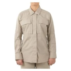 Women's First Tactical V2 BDU Long Sleeve Shirt Khaki~2