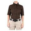 Women's First Tactical V2 Tactical Short Sleeve Shirt Brown~2