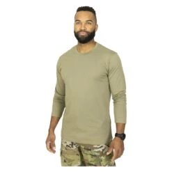 Men's Mission Made Long Sleeve Crew Neck T-Shirts (2 Pack) Coyote