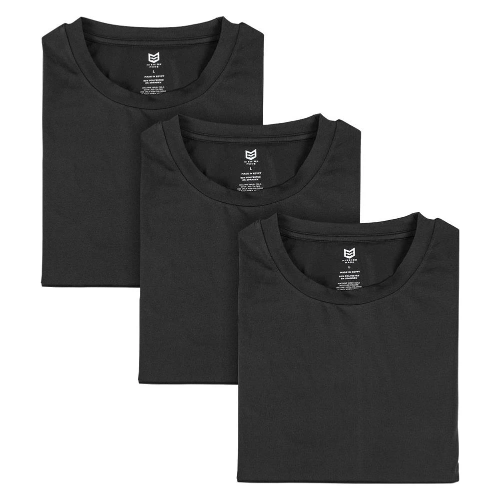 Men's Mission Made Performance T-Shirts (3 Pack) Black