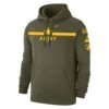 Men's Nike Army Black Knight Club Fleece Hoodie Olive