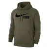 Men's Nike Swoosh Club Fleece PO Hoodie Olive