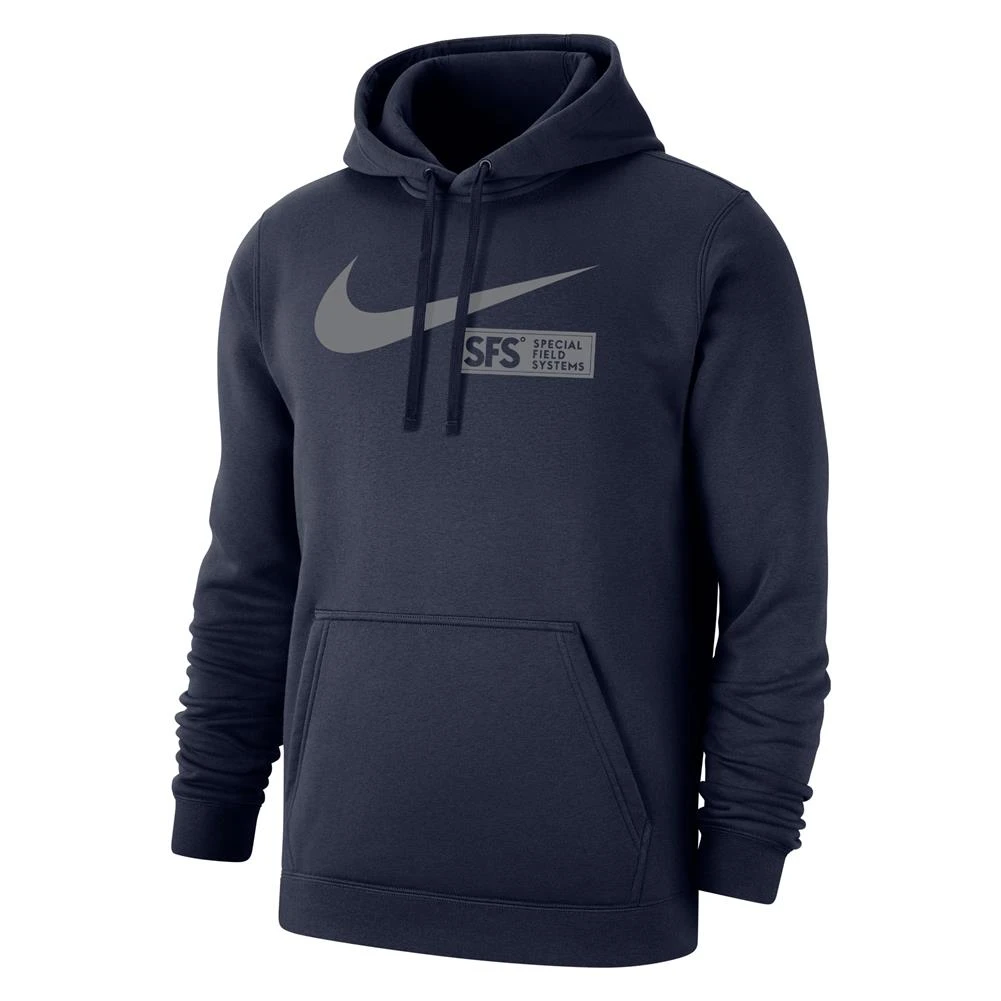 Men's Nike Swoosh Club Fleece PO Hoodie Navy