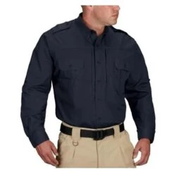 Men's Propper Lightweight Long Sleeve Tactical Dress Shirts Navy