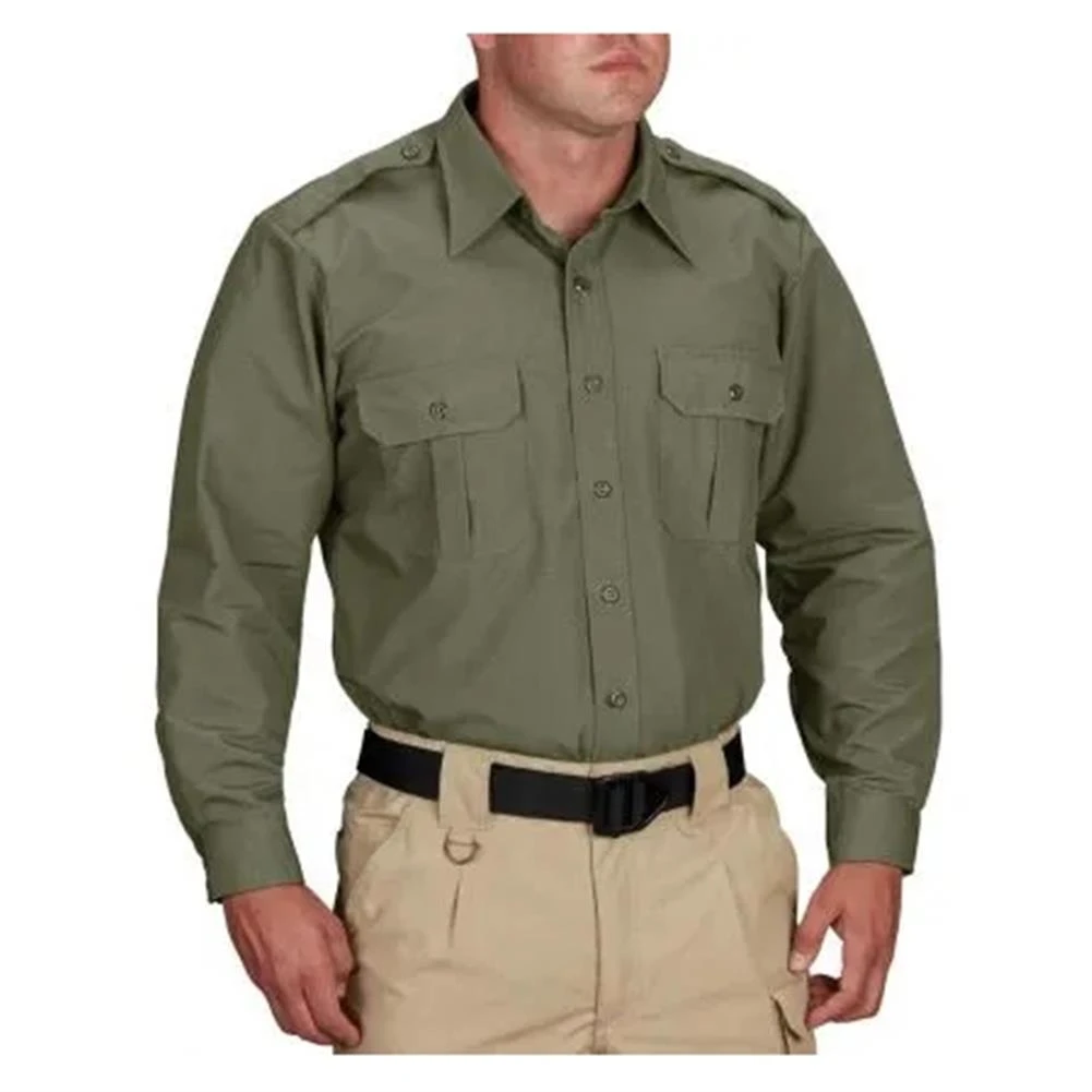 Men's Propper Long Sleeve Tactical Dress Shirts Olive