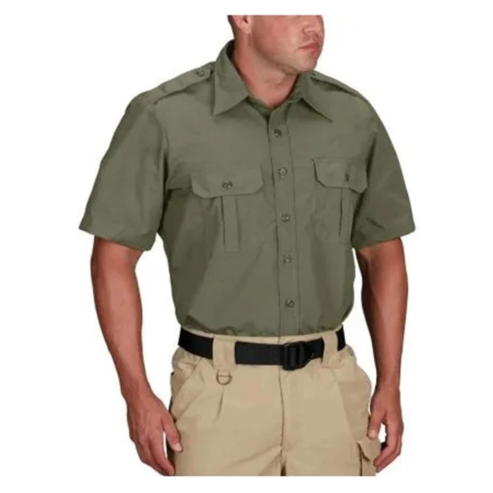 Men's Propper Short Sleeve Tactical Dress Shirts Olive