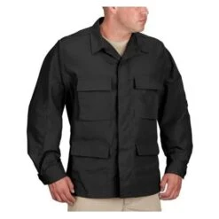 Men's Propper Uniform Poly / Cotton Ripstop BDU Coats Black