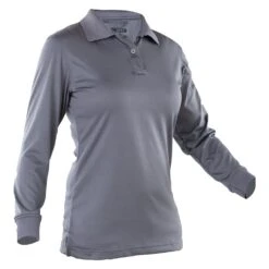 Women's TRU-SPEC 24-7 Series Long Sleeve Performance Polo Charcoal~2