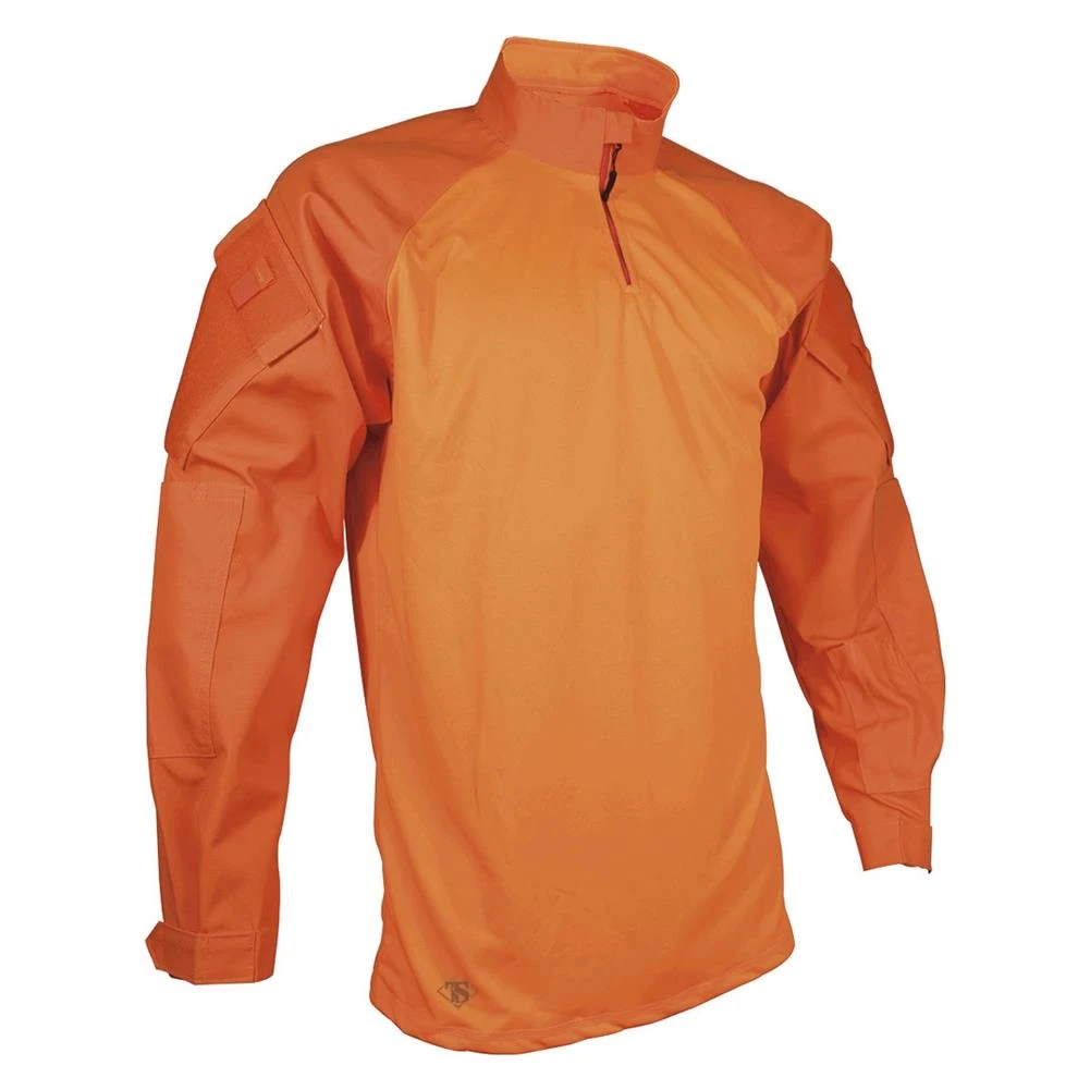 Men's TRU-SPEC Poly / Cotton Twill 1/4 Zip Combat Shirt Orange