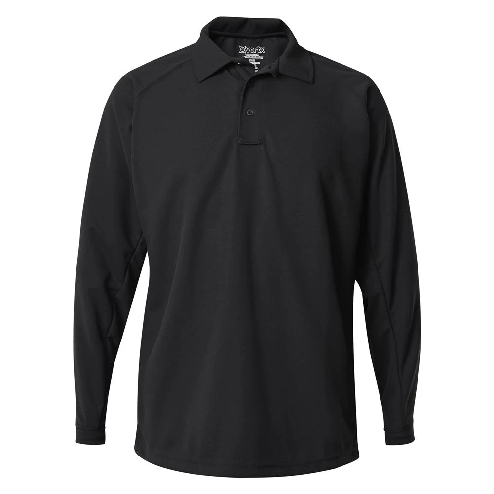 Men's Vertx Coldblack Long Sleeve Polo Black~1