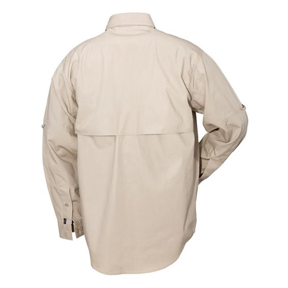 Men's 5.11 Long Sleeve Cotton Tactical Shirts Khaki - Image 2