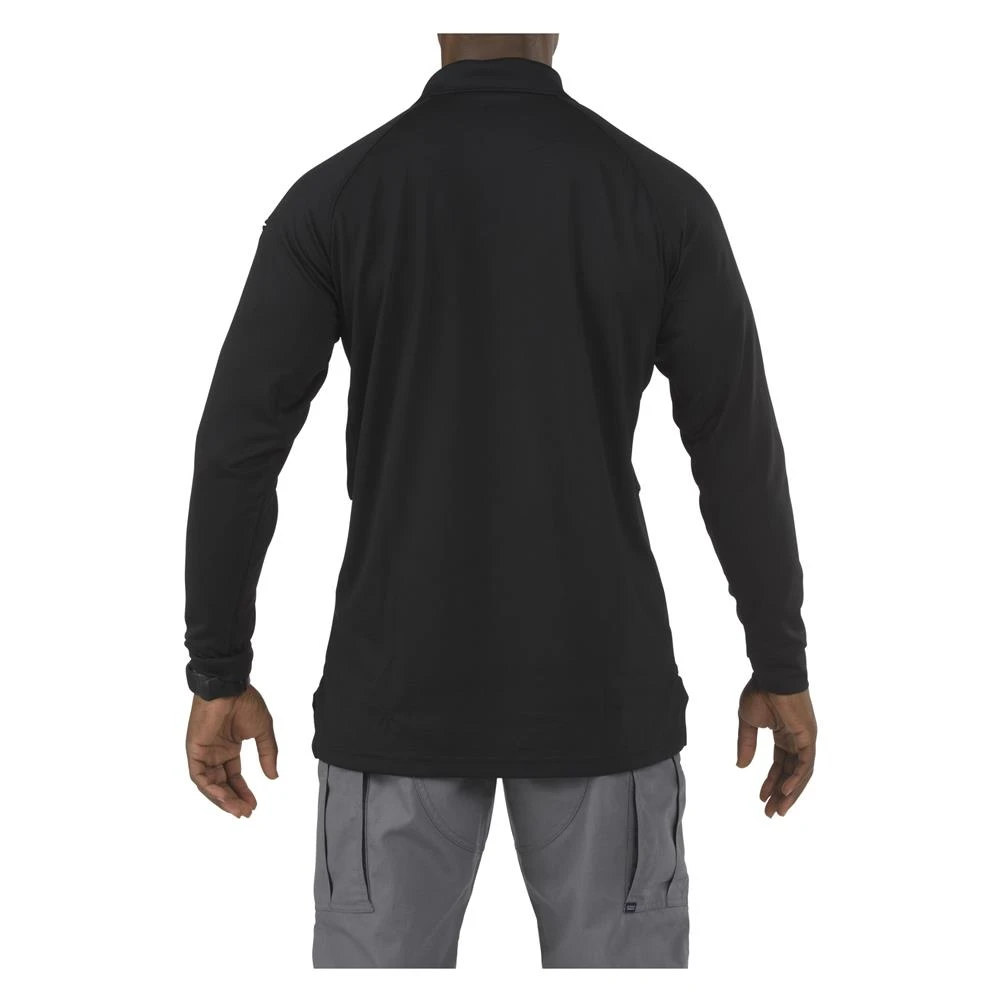 Men's 5.11 Long Sleeve Performance Polos Black - Image 2