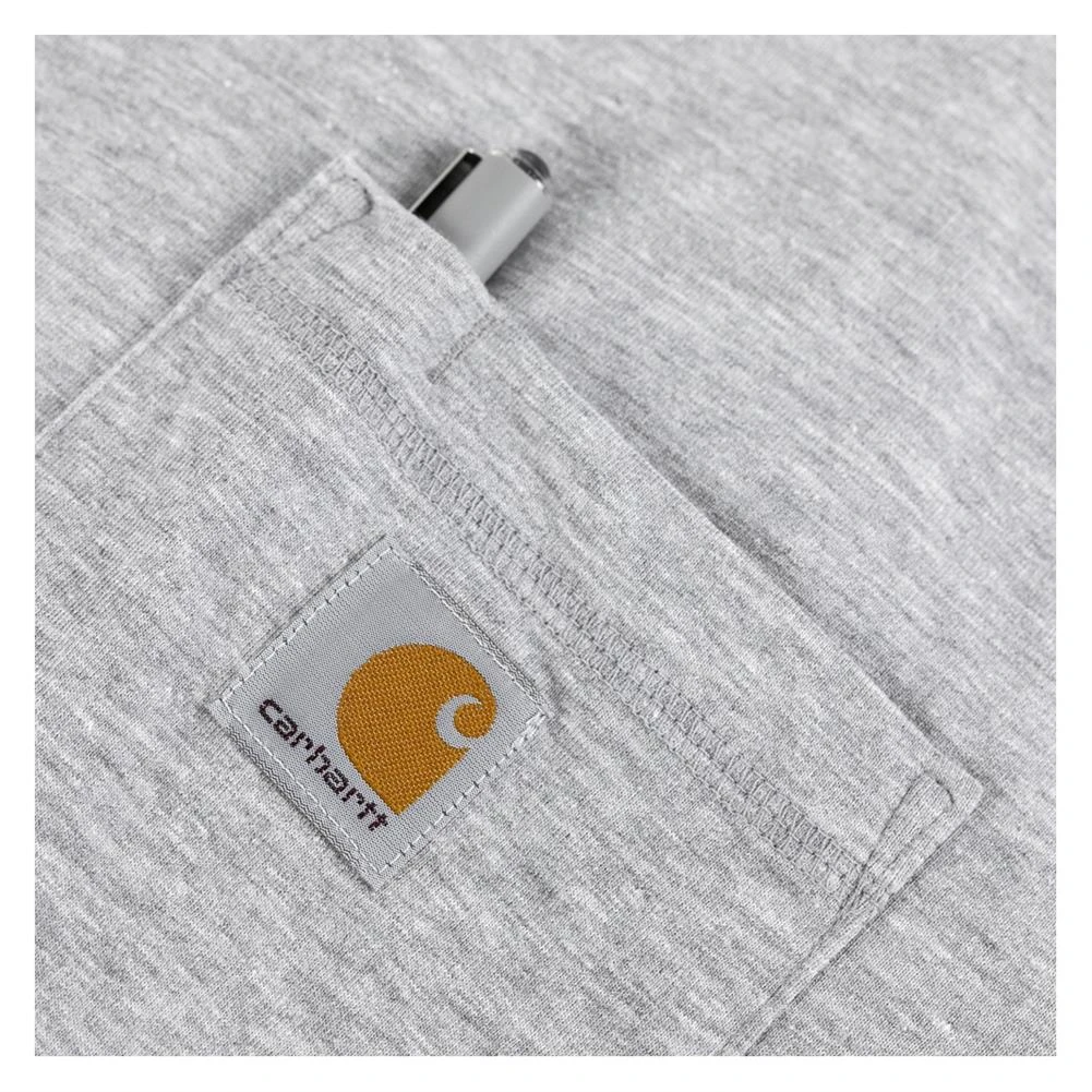 Men's Carhartt Force Pocket T-Shirt Gray - Image 2
