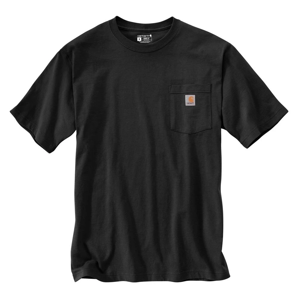 Men's Carhartt Loose Fit Heavyweight Pocket C Graphic T-Shirt Black - Image 2