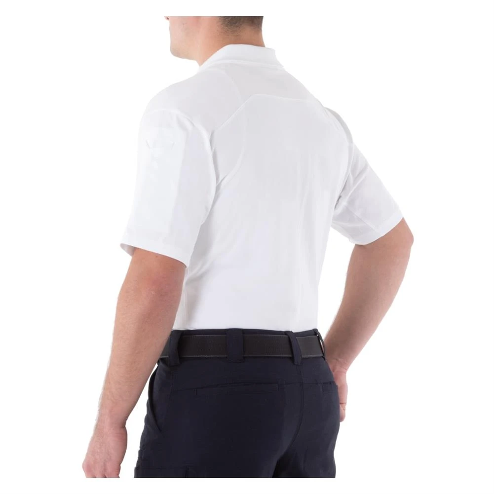 Men's First Tactical Cotton Short Sleeve Polo White~1 - Image 2