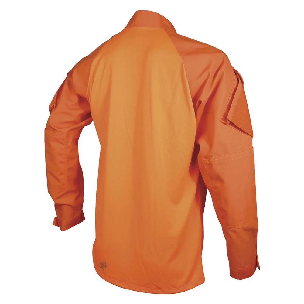 Men's TRU-SPEC Poly / Cotton Twill 1/4 Zip Combat Shirt Orange - Image 2