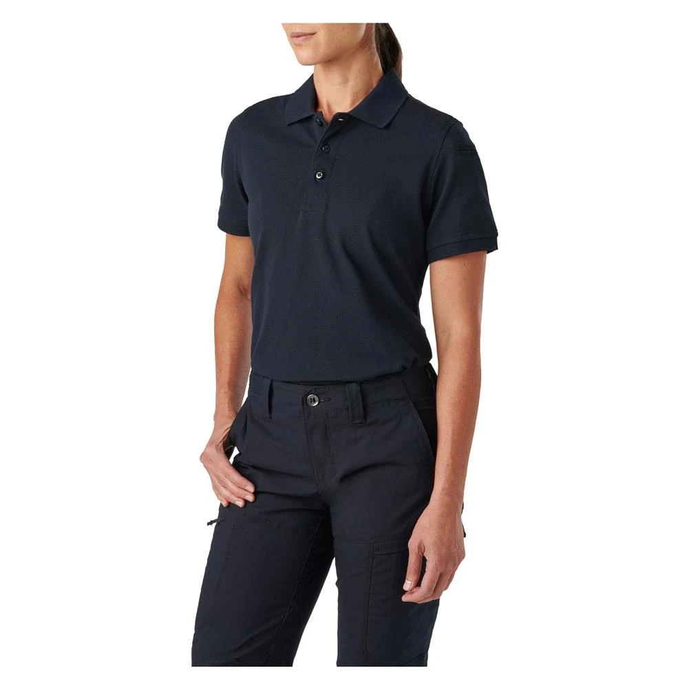 Women's 5.11 Short Sleeve Professional Polos Navy - Image 3