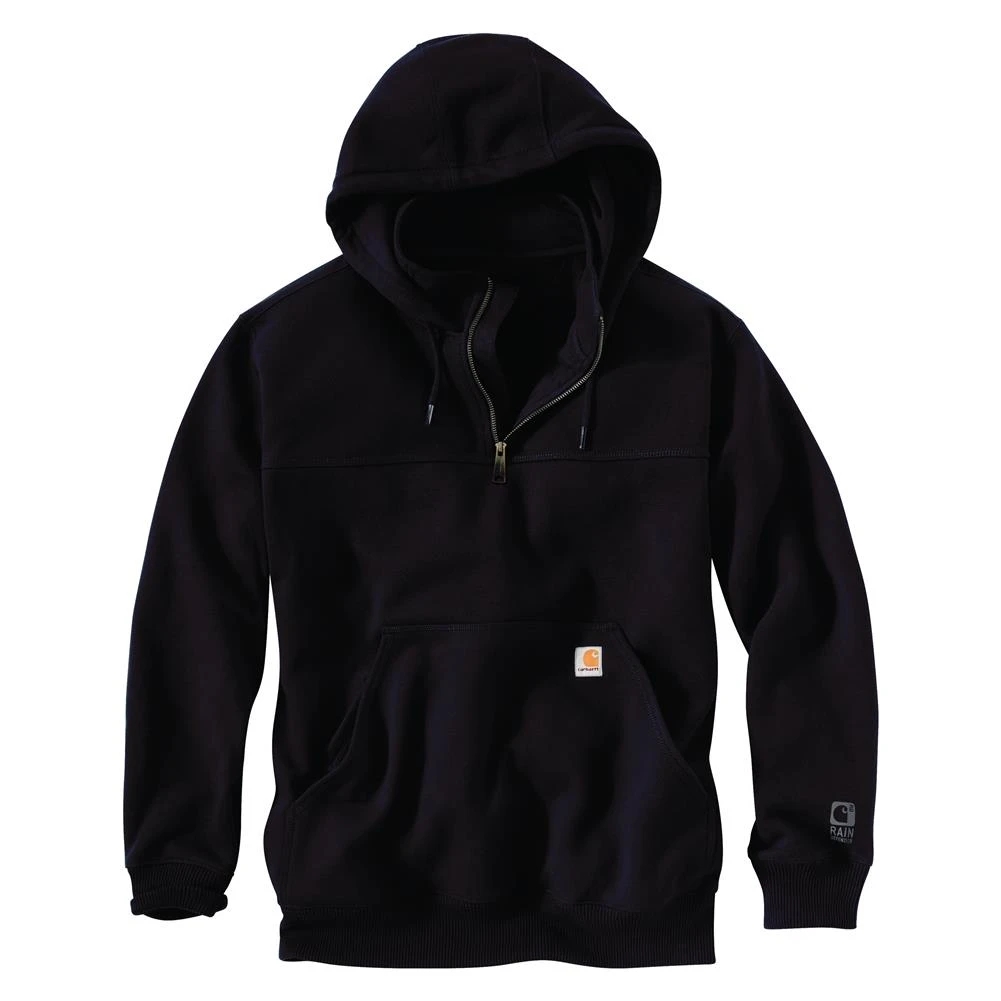 Men's Carhartt Rain Defender Loose Fit Heavyweight Quarter-Zip Sweatshirt Navy - Image 3