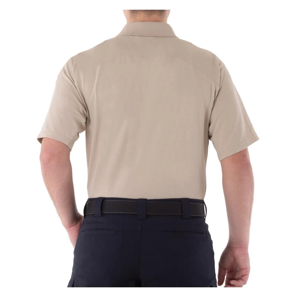 Men's First Tactical Cotton Short Sleeve Polo Khaki~1 - Image 3