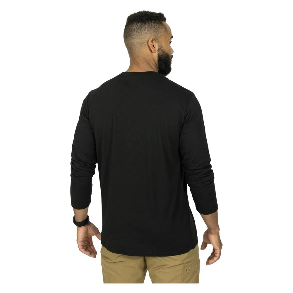 Men's Mission Made Long Sleeve Crew Neck T-Shirts (2 Pack) Black - Image 3