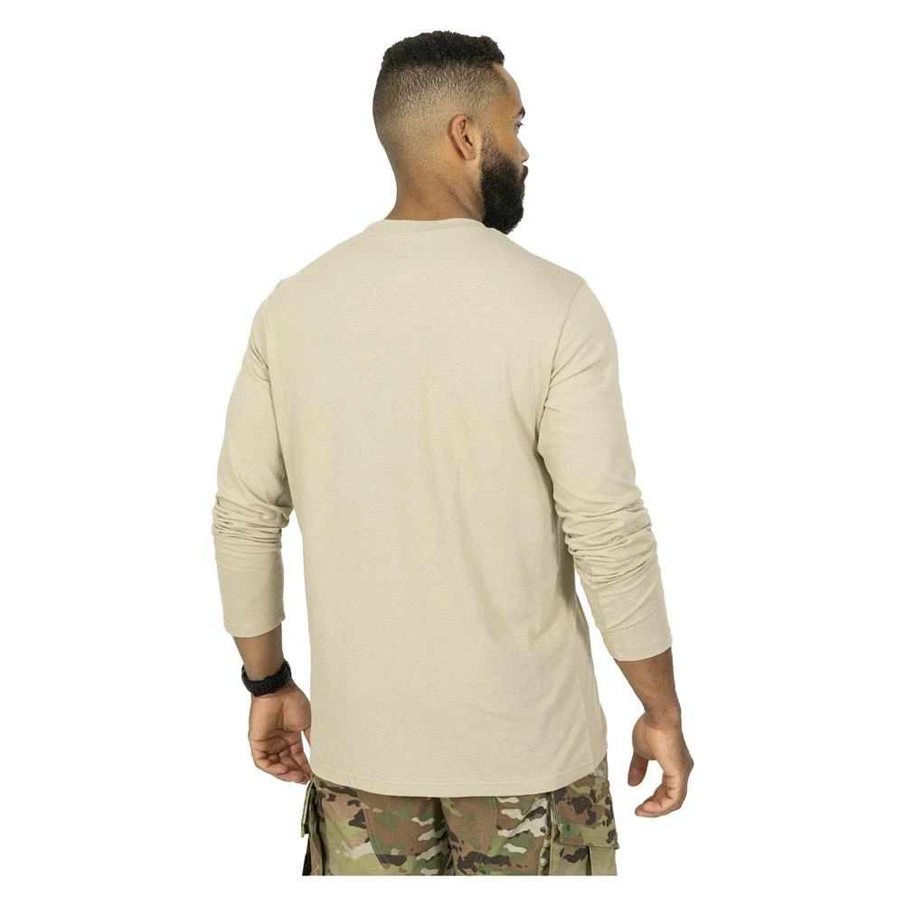 Men's Mission Made Long Sleeve Crew Neck T-Shirts (2 Pack) Tan - Image 3