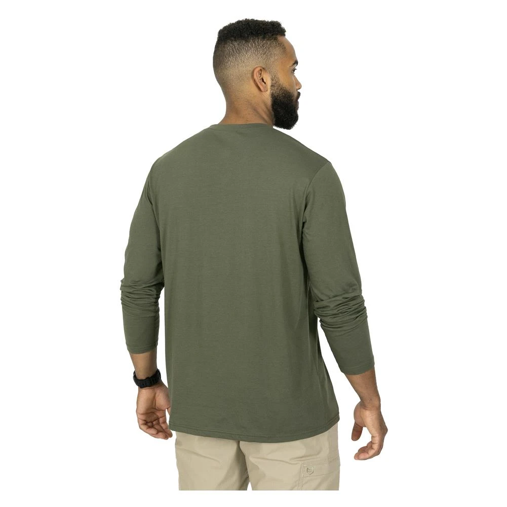 Men's Mission Made Long Sleeve Crew Neck T-Shirts (2 Pack) Olive - Image 3