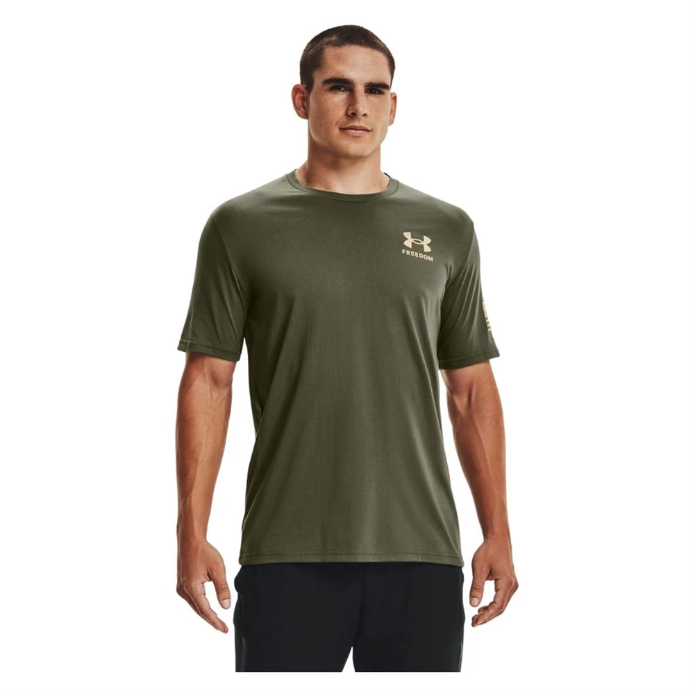 Men's Under Armour Freedom Flag T-Shirt Green - Image 3