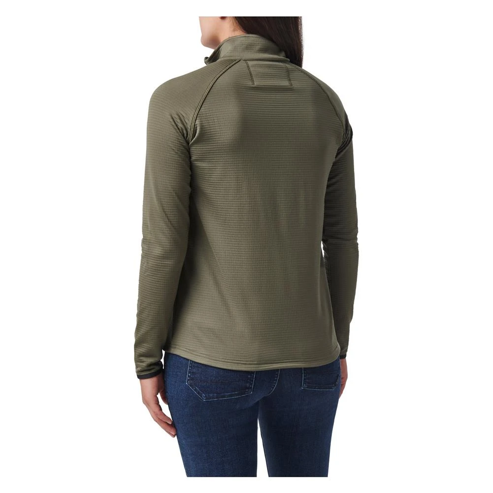 Women's 5.11 Stratos Full Zip Green~2 - Image 4