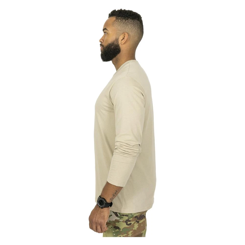 Men's Mission Made Long Sleeve Crew Neck T-Shirts (2 Pack) Tan - Image 4