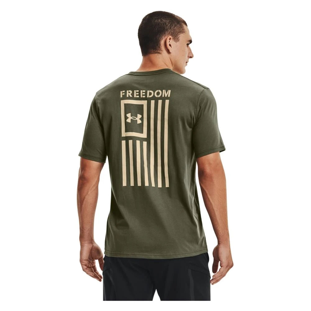 Men's Under Armour Freedom Flag T-Shirt Green - Image 4
