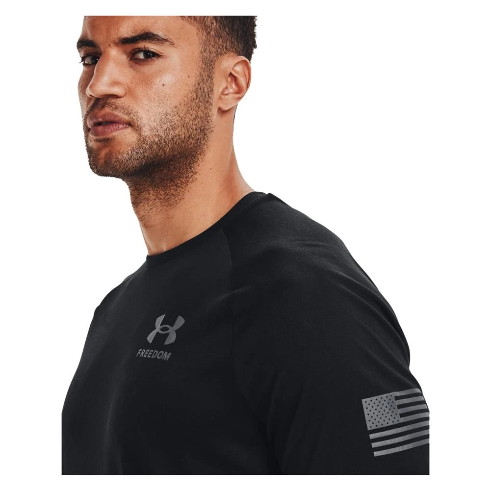 Men's Under Armour Freedom Tech T-Shirt Gray - Image 4