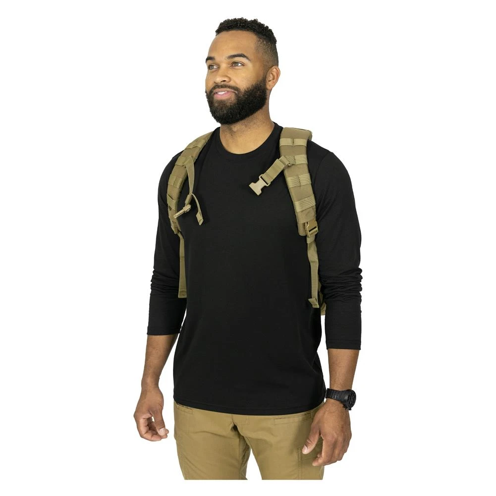 Men's Mission Made Long Sleeve Crew Neck T-Shirts (2 Pack) Black - Image 5