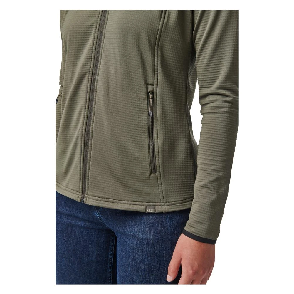 Women's 5.11 Stratos Full Zip Green~2 - Image 6