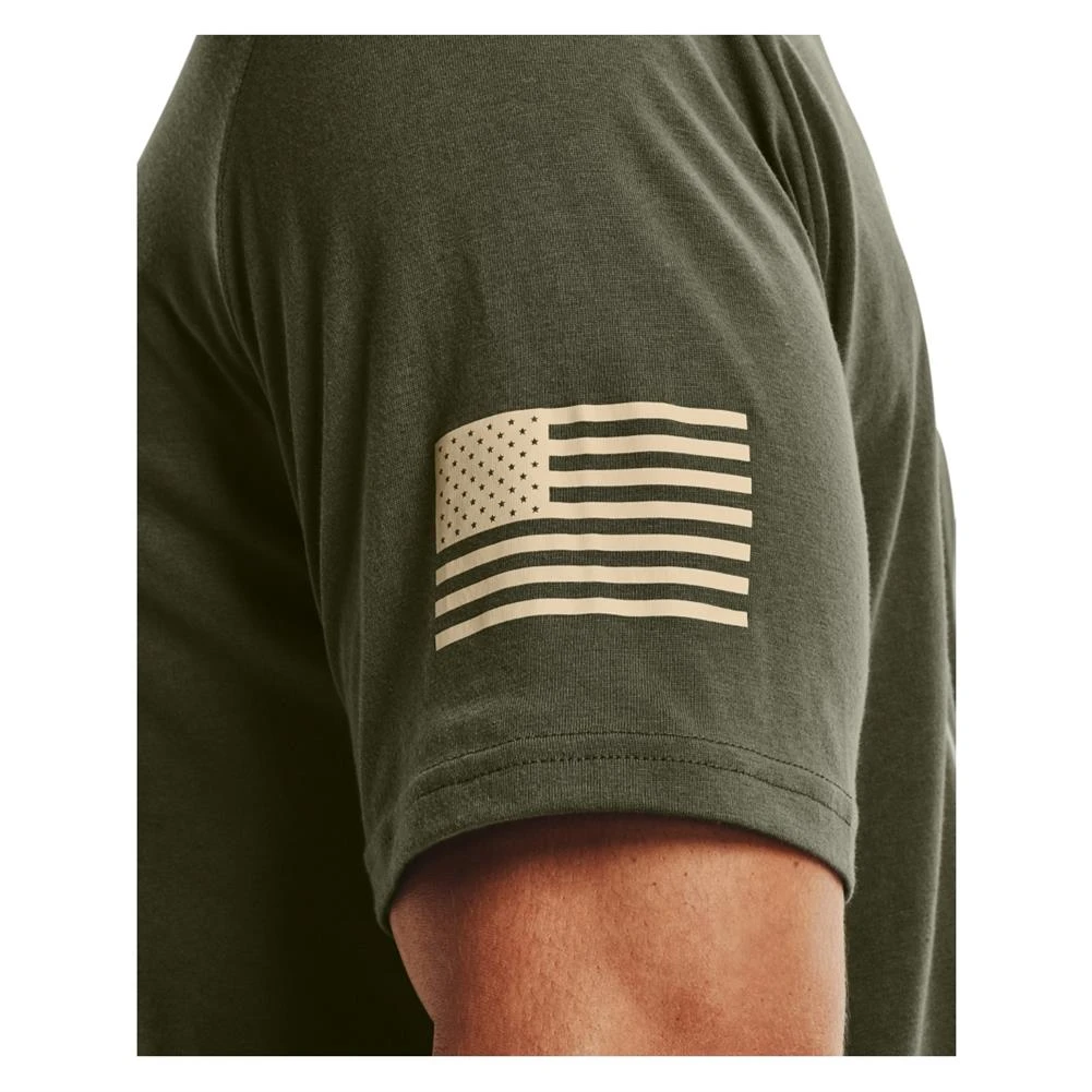 Men's Under Armour Freedom Flag T-Shirt Green - Image 6